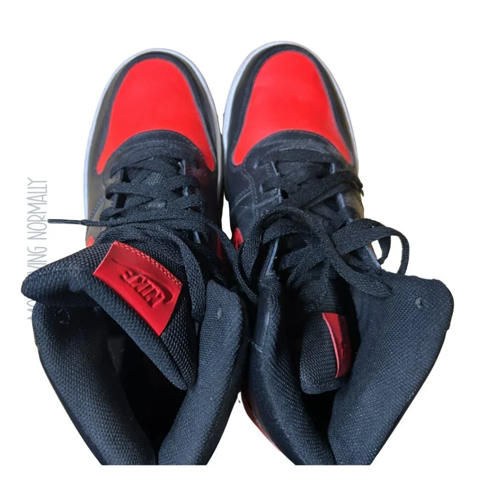 Nike Ebernon Mid 'Bred' 9.5 Red/Black